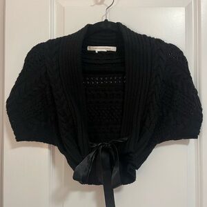 Diane Von Furstenberg Black Knit Shrug